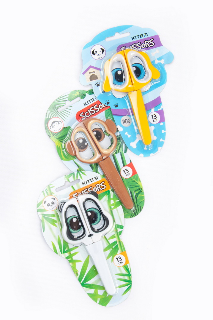 Ножиці дитячі, 13 см, пластикові ручки з гумовими вставками